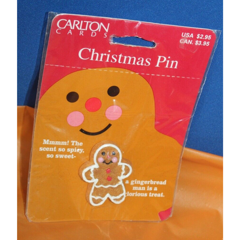 Carlton Cards American Greetings Christmas Pin Gingerbread vintage Accessory